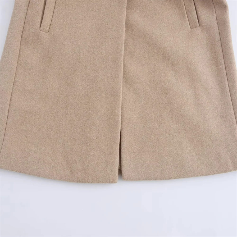 TRAF autumn womens fashionable temperament slim fit lapel single breasted decoration loose and versatile coat jacket 241121