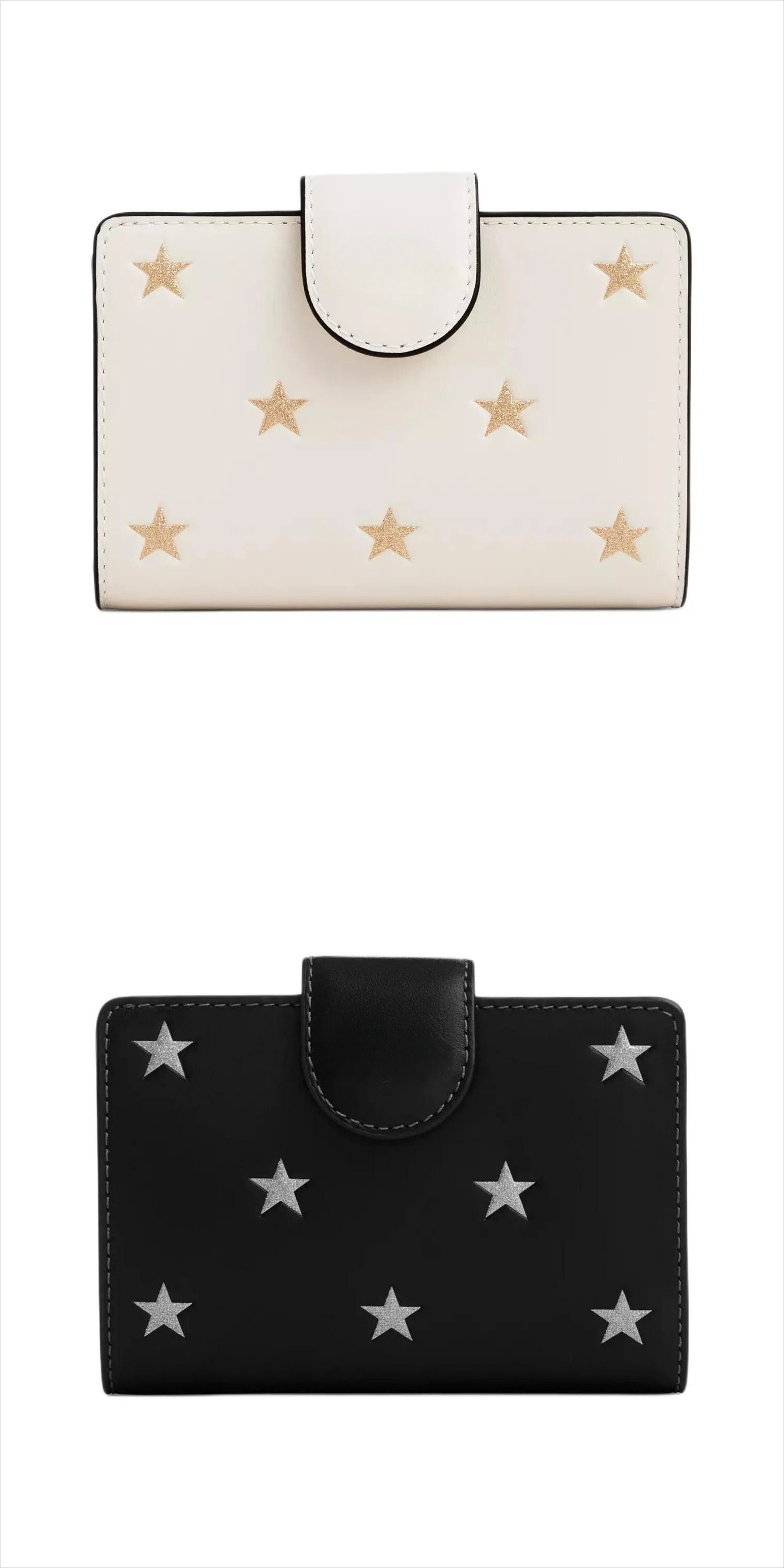 Designer Wallet Star Printed Solid Color Wallet Exquisite Calfskin Multifunctional Women's Daily Wallet