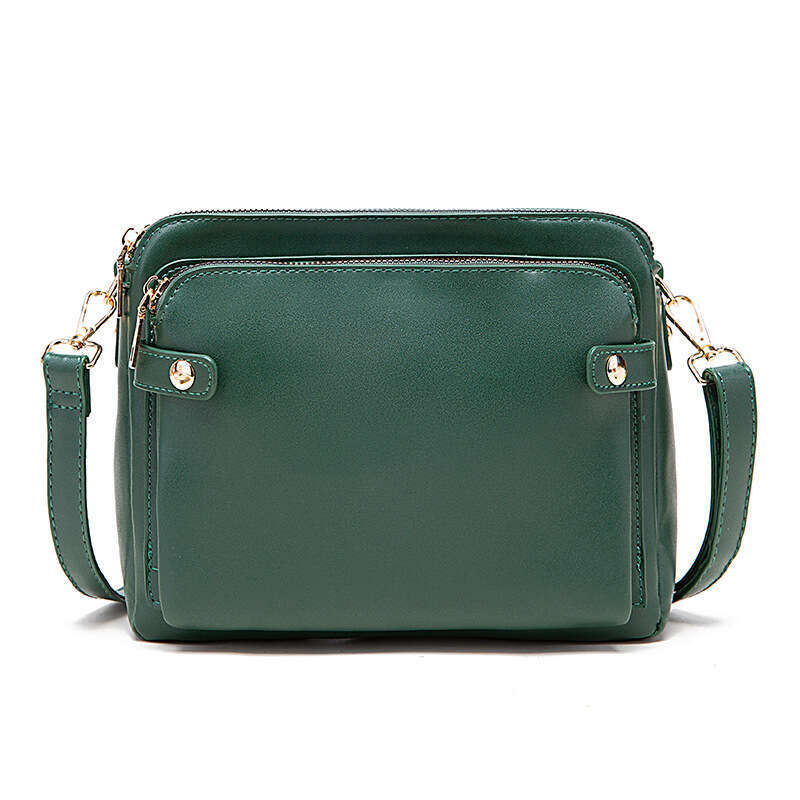 European And American Retro Three-Layer Leather Crossbody Bags B1