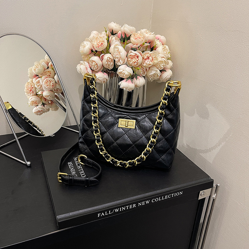 Lingge Small For Bags Handbags Women Autumn And Winter Versatile Crossbody Fashion Single Shoulder Armpit Dumpling Bag Designer