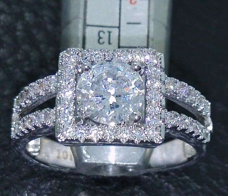 Exquisite 10K Gold Filled White Topaz Fashion Jewelry Gemstone Wedding Ring for Women (Free Shipping) dh5727163