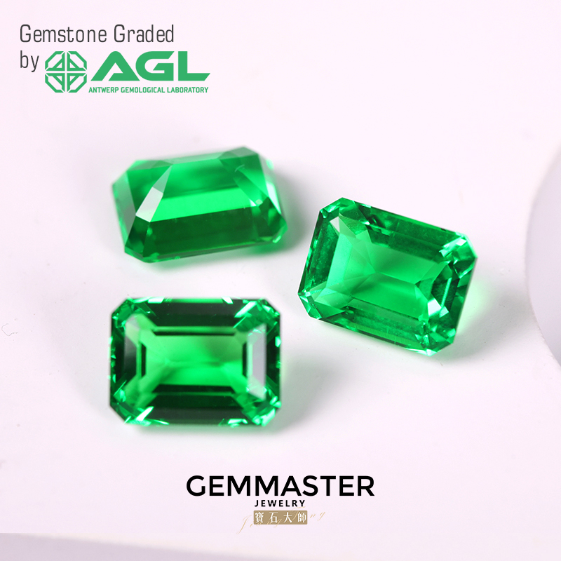 Emerald Cut Lab Grown Emerald VVS VS Green Gemstone Colombia Color Hydrothermal Lab Emerald With Certificate loose Emerald