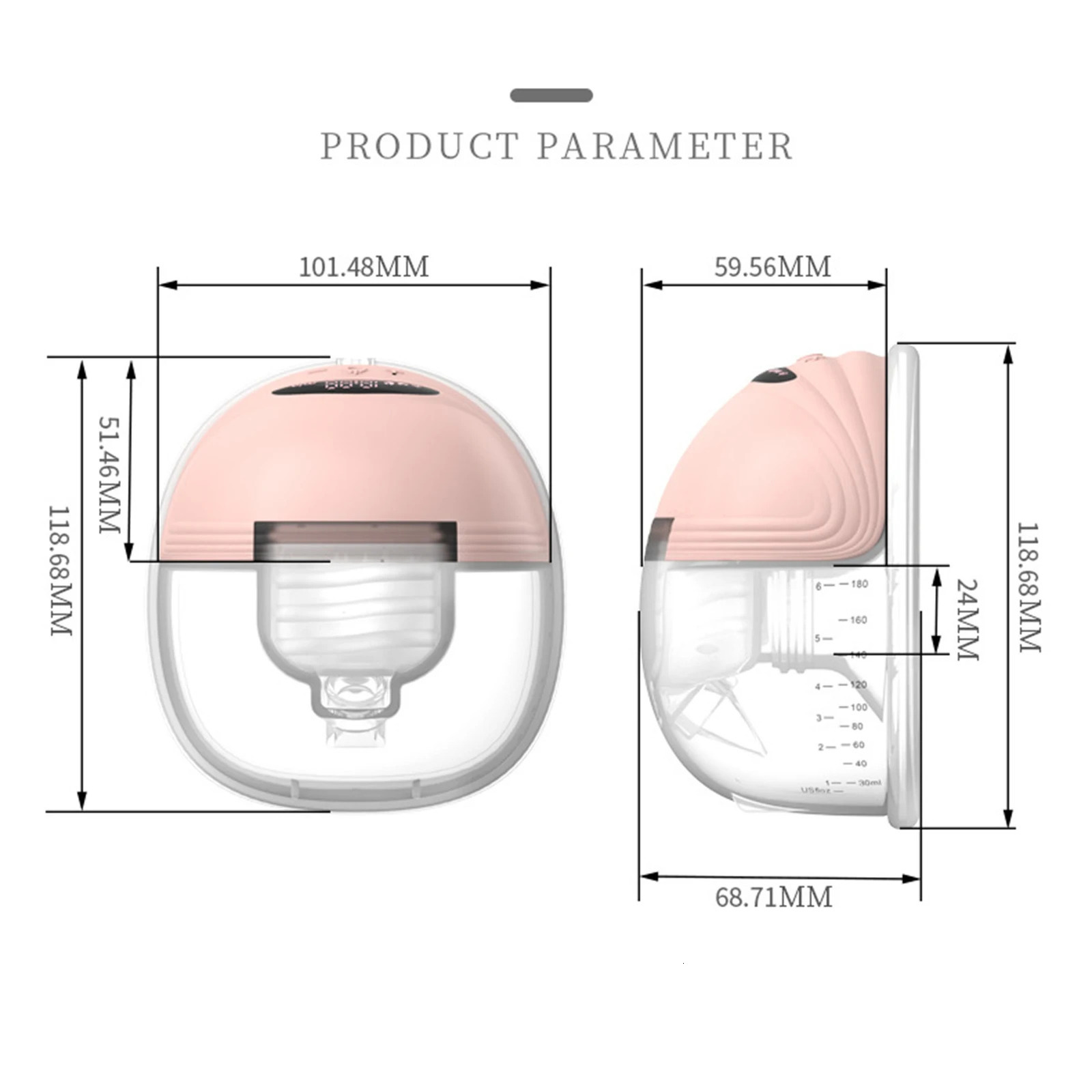 Wearable breast pump with super silent hand and no electric breast pump comfortable milk collector with 24mm flange 241202