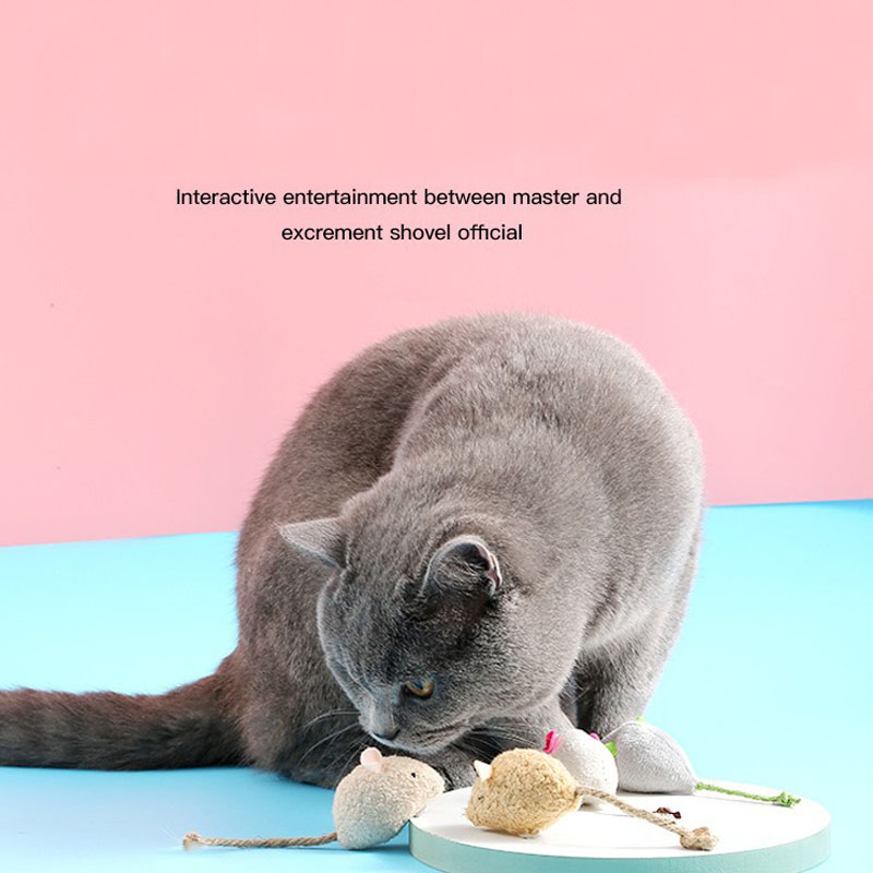 Rattle Cat Mouse Toys Prefilled Catnip Faux Fur Mice Toys Interactive Cat Game Catnip Toys for Indoor Cats toy
