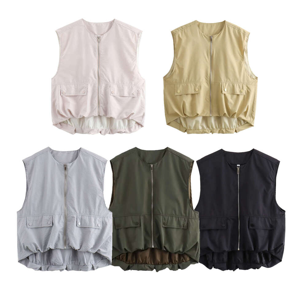 Summer Product European American Loose Casual Cardigan Women's Vest A14021 2024 New Style Unique and Elegant Clothing