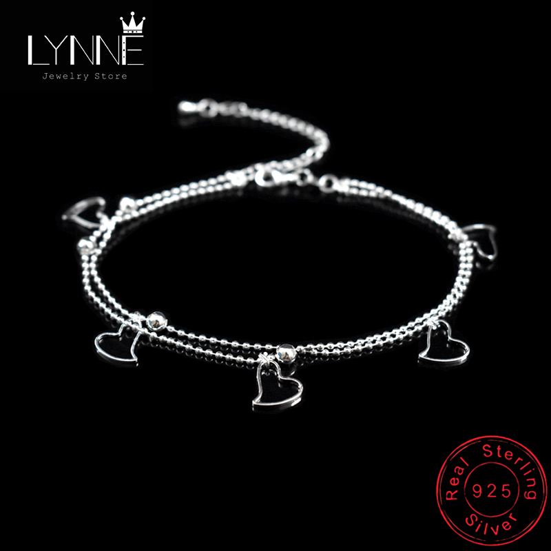 Nuova Fashion 925 Sterling Silver Heart Cavigliere A Sospensione Donne Gioielli…