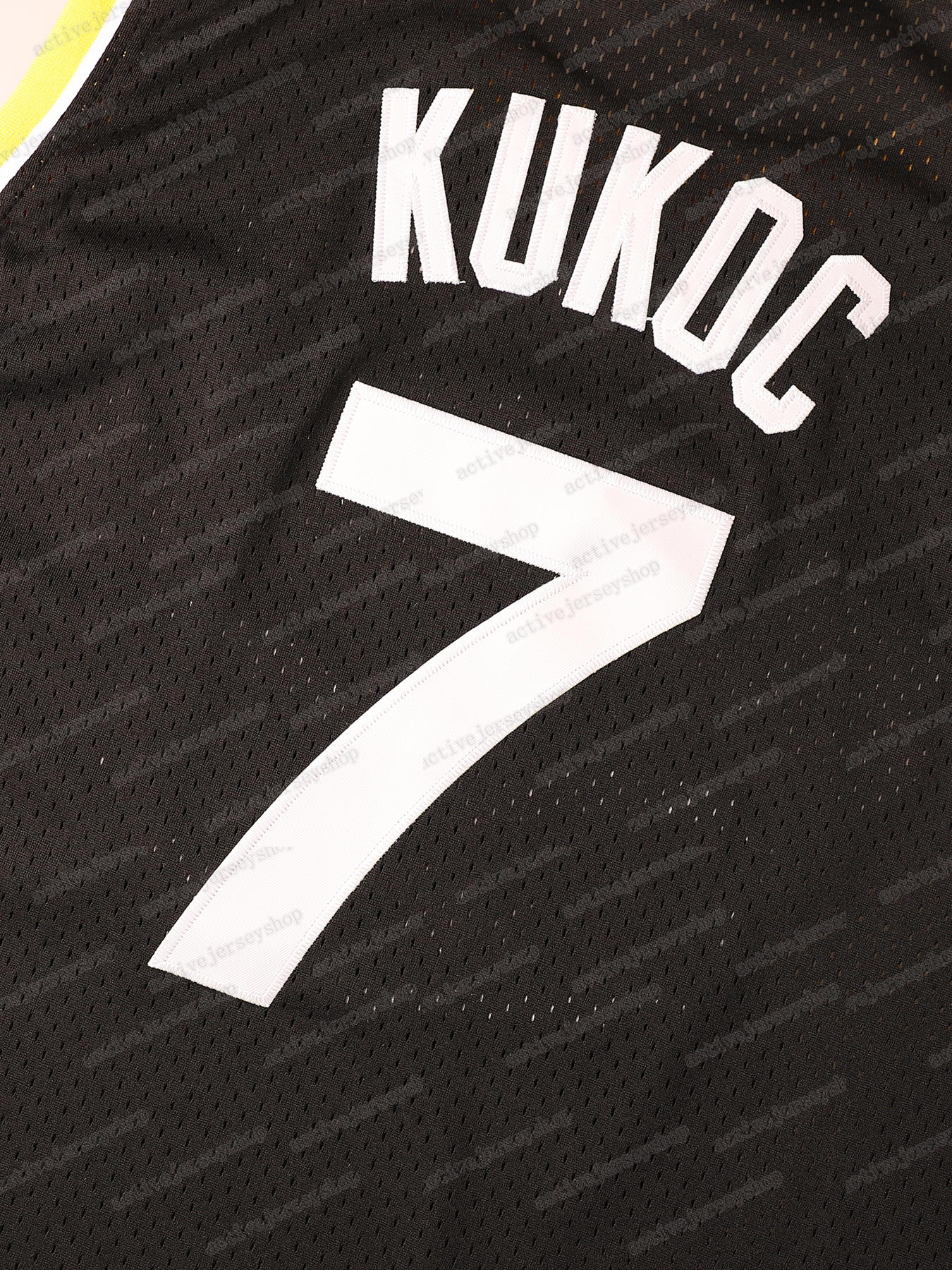 men #7 Kukoc yellow black Vintage Basketball Jerseys Sleeveles with Embroidered Letters and Numbers for Adult for Gifts