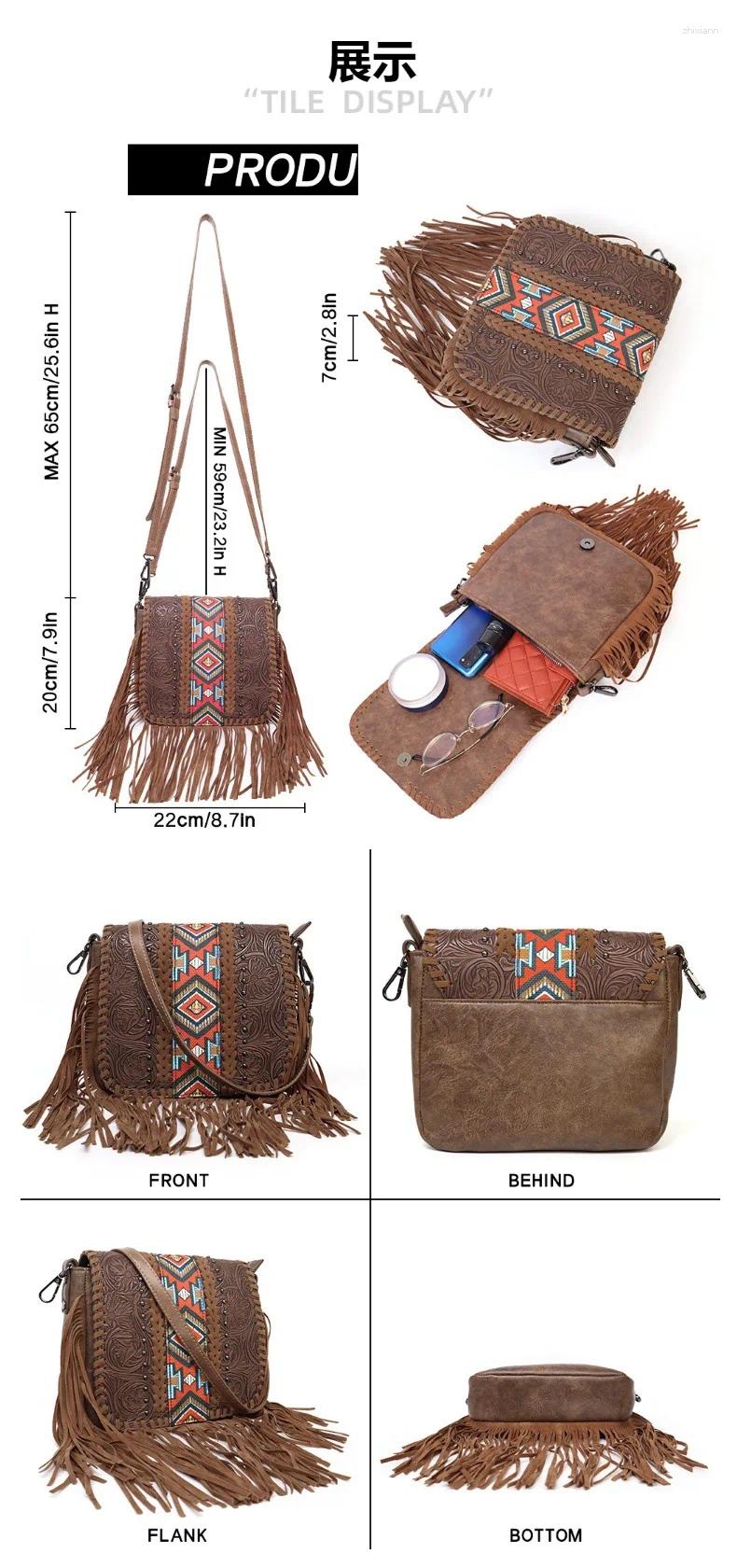 Totes Lock Edge Emed Single Shoulder Small Square Bag With Rope Design Tassel Crossbody zhanyishengli