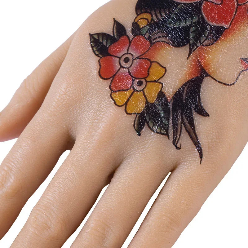 Tattoo Practice Hands Silicone Soft Tattoo Practice Fake Hands Skin Tattoo Artist Beginner Tattoo Training Tools Accessories 241202