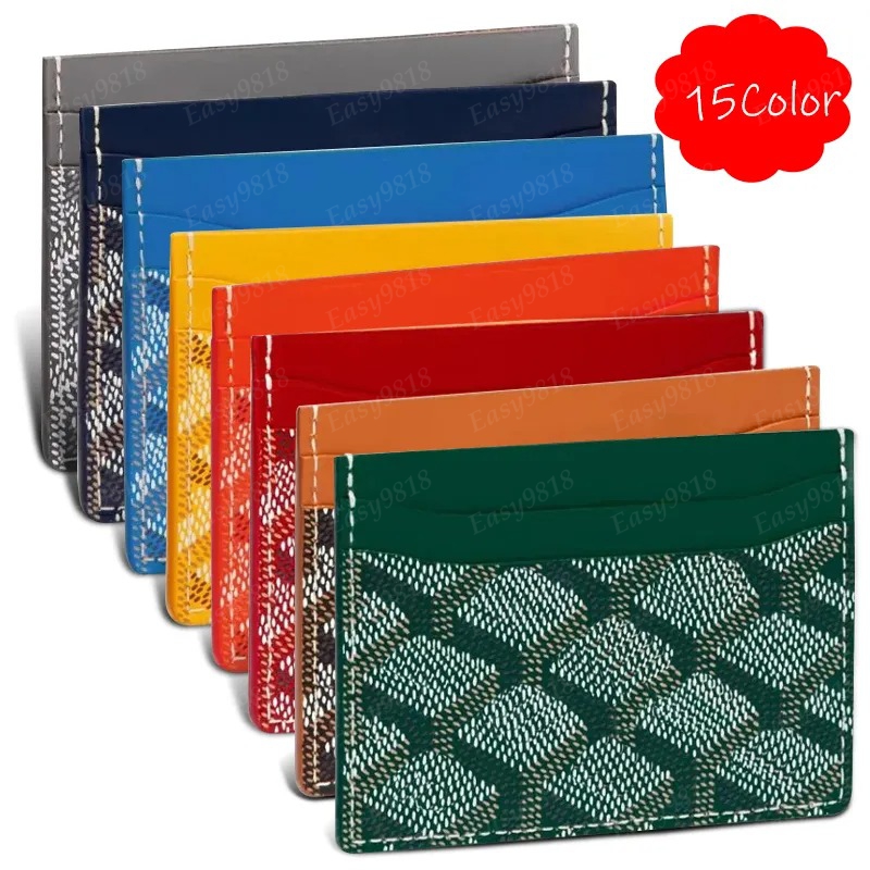 Designer card holders purse cardholder men women credit card wallets package ladies coin purses luxury leather mini wallet black red pink green organizers with box