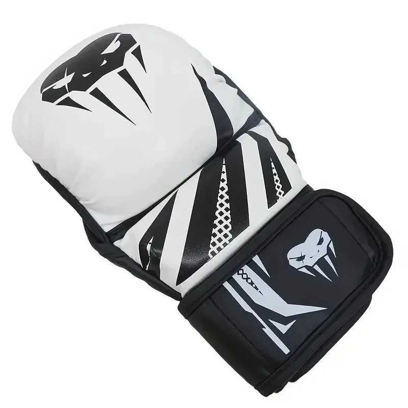 Professional MMA Half Finger Boxing Gloves Thick PU Muay Thai MMA Sanda Training Gloves Boxing Training AccessoriesW241125