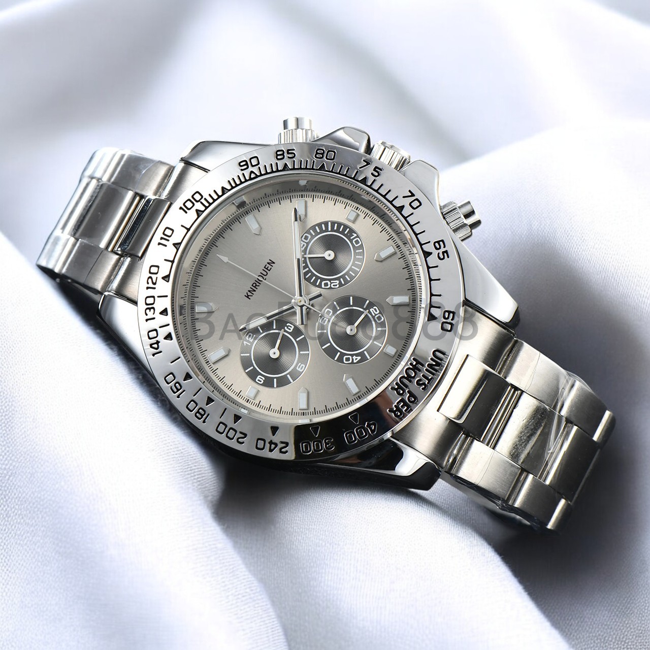 Luxury Watches for Men Designer Full Hands Move Chronograph Quartz Movement Daily Waterproof Stainless Steel Quartz Wristwatches Male Clocks for Gift