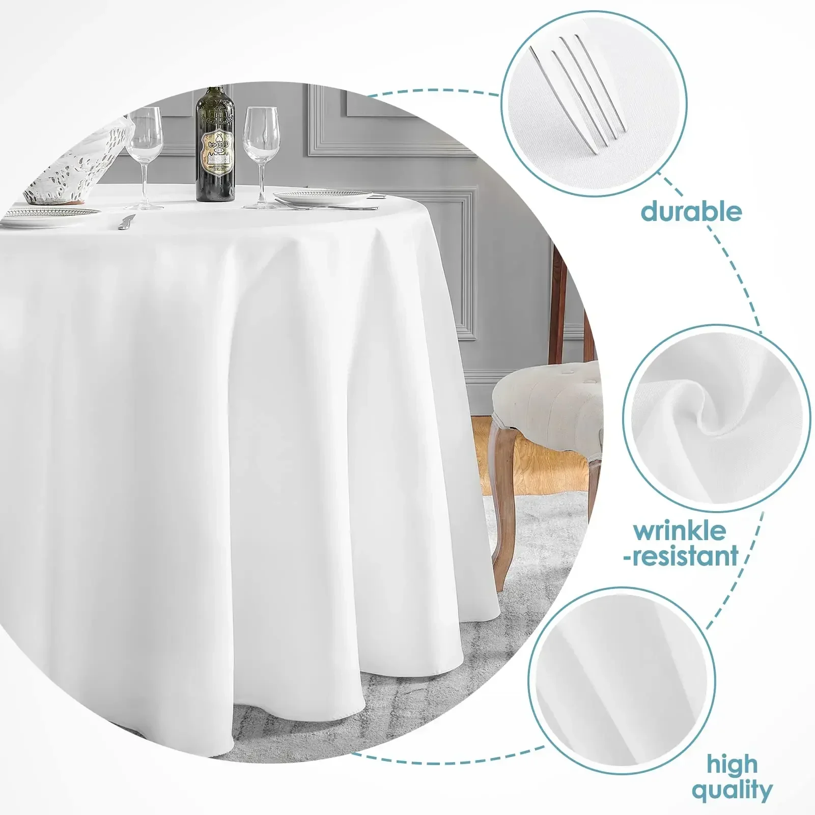 Rectangular Tablecloths Spandex Stretch Table Cover For Wedding Hotel Home Event Party Decoration 25
