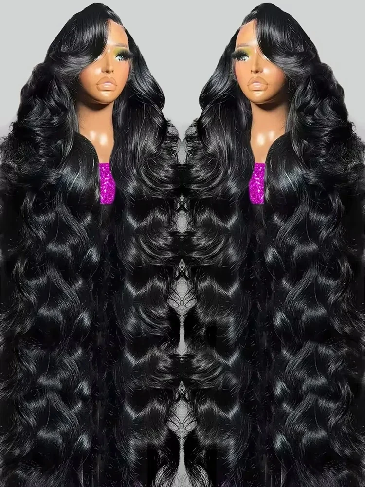 Brazilian Hd Body Wave 30 40 Inch Lace Frontal Wig Human Hair 13x4 Pre Plucked Lace Wigs for Women 360 Lace Wear and Go Glueless Wig
