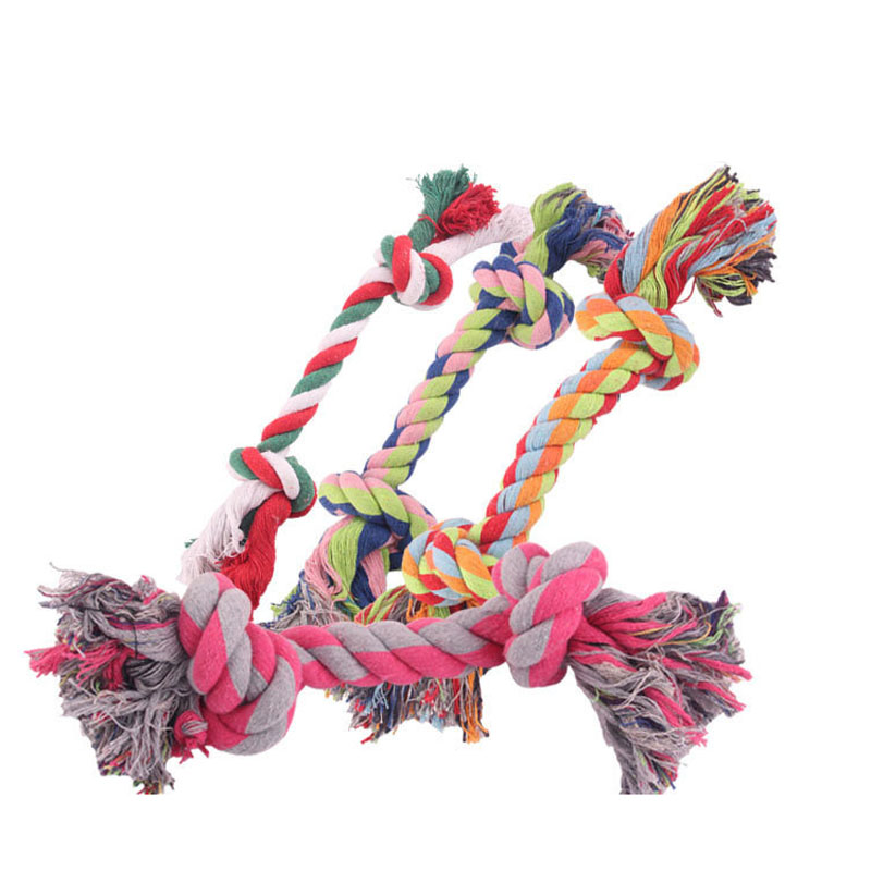 Dog Toy Cotton Rope Set with Colored Knots Cat and Dog Bite Resistance and Relaxation Toy Set