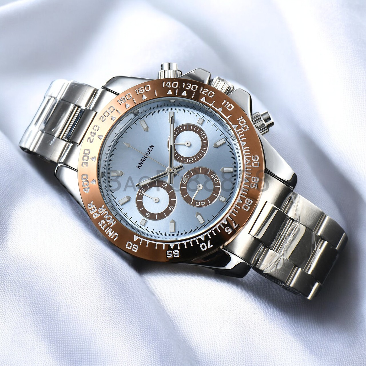 Pretty Luxury Watches for Men Designer Full Hands Move Chronograph Fashion Quartz Movement Daily Waterproof Stainless Steel Quartz Wristwatches for Gift