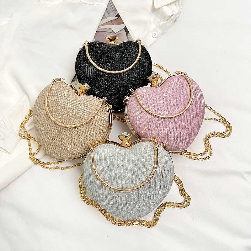 2025 New Fashion Chain Crossbody Bag Handheld Single mini wallets shaped Bag Inlaid Diamond Metal Handheld Crossover Bag 241202