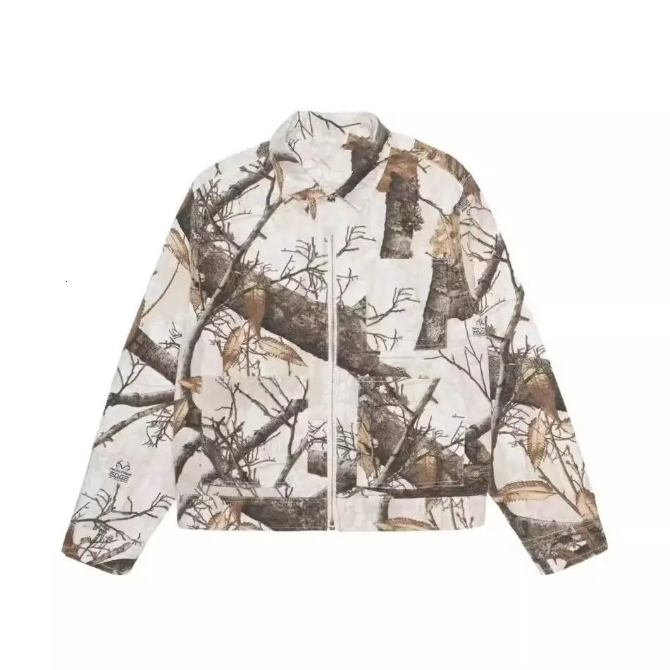 American hip-hop street mens and womens fashion trend personalized camouflage denim jacket for couples slim and suitable for Harajuku Y2K casual top 2