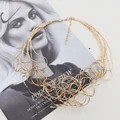 STRATHSPEY New Long Irregular Copper Tube Necklace For Women gold color necklace wedding statement necklaces jewelry
