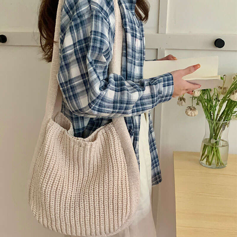 Vintage Handbag, Crossbody Knitted Shopping Women's Shoulder Bag, Tote Bag B2