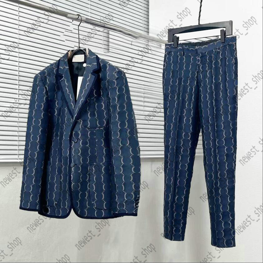 Designer Mens Suits Blazers Luxury Western-style Leisure clothes Double letter print jackets womens long sleeve casual High end suit blue sets