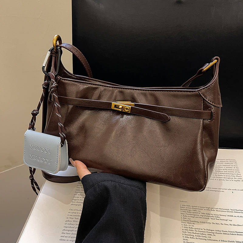 High End Small For Bags Handbags Women Autumn And Winter Versatile Crossbody Fashionable Single Shoulder Armpit Bag Trendy Designer