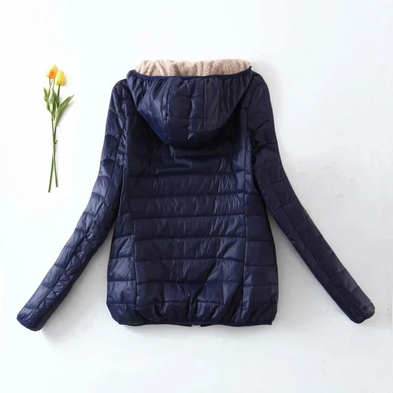 Womens Jacket Parkas Korean Style Fashion Hooded Slim Add Plush Warm Casual Winter Jackets for Women 2024 Coat 241120