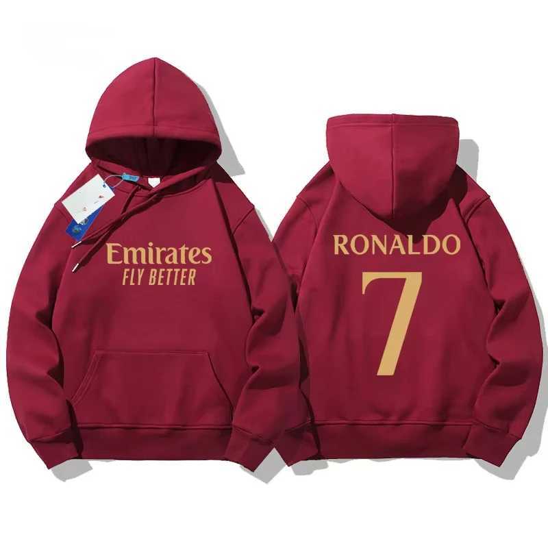 Men's Hoodies Sweatshirts Mens long sleeved hoodie size 7 Ronaldo print trend motorcycle sports bike hoodie motorcycle enthusiast casual sportswe