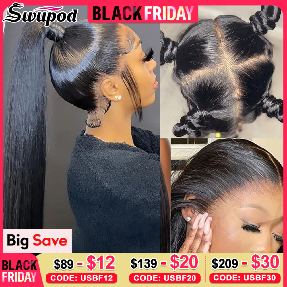 Iamvip 360 Full Hd Frontal Bone Straight 16 26 Inch Transparent Front Wigs For Women Human Hair Lace Closure Wig