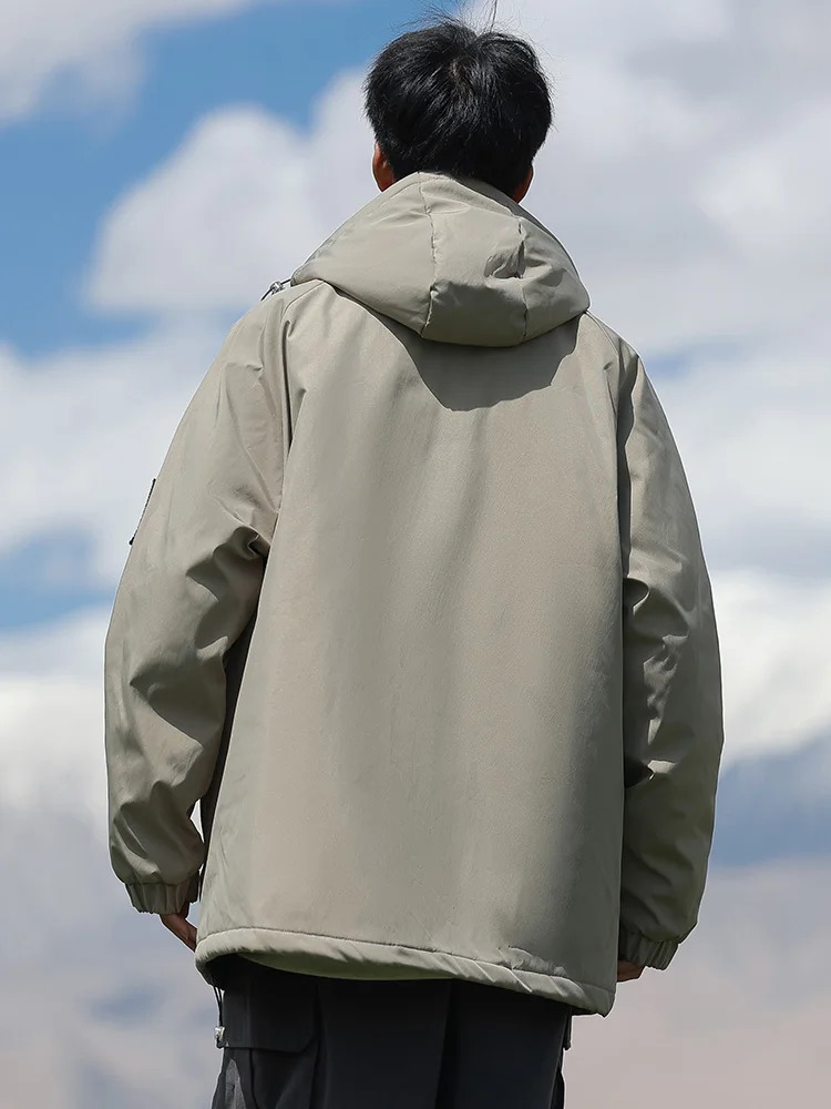 2024 Mens Winter Jacket Thick Warm Parka Coat Korean Fashion Hooded Windbreaker Cotton Padded Thermal Jackets Plus Size 8XL 241120