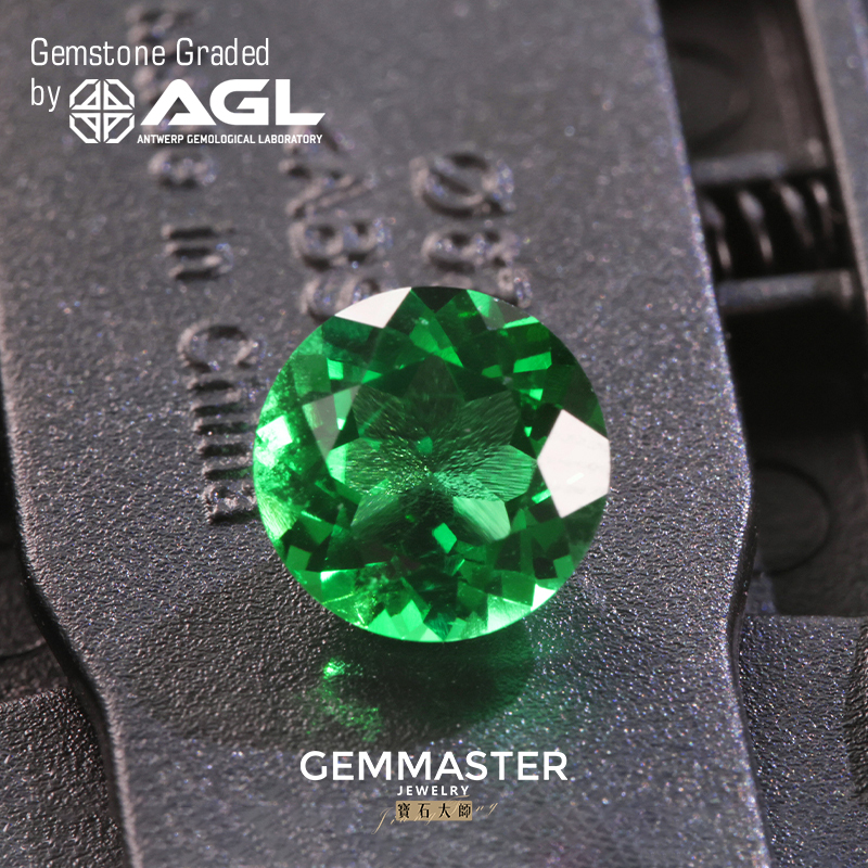 Round Brilliant Lab Grown Emerald Vivid Green Stone Verdant Green Emerald With AGL certificate Lab Emerald Factory wholesale