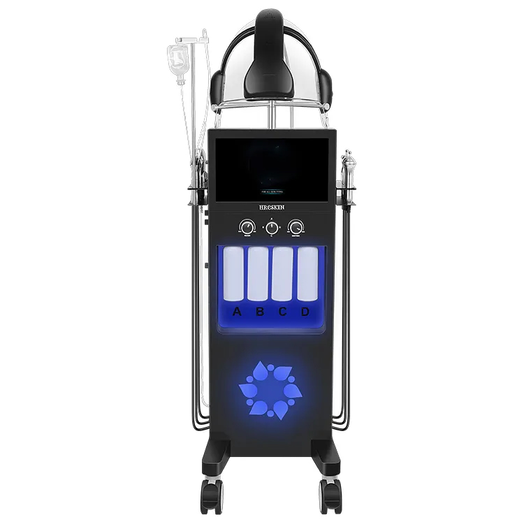 New Technology 11 in 1 Skin Intelligent Detection Oxygen Mask Skin Whitening Face Dermabrasion H2O2 Oxygen Jet Aqua Peeling Skin Purification Machine