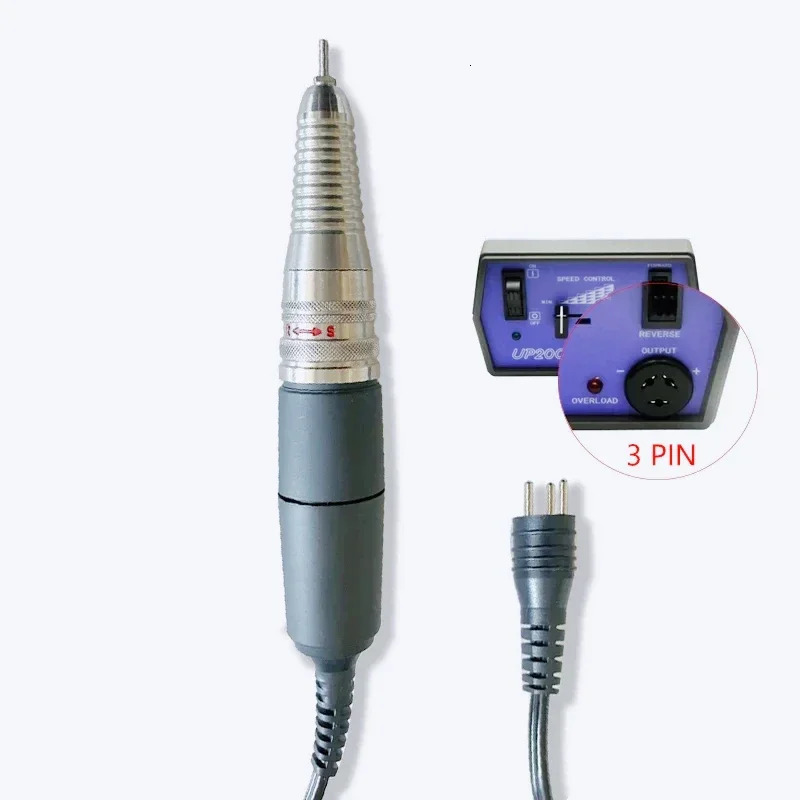 UP200 Nail Art Machine Handle 3-Pin Electric Ergonomic Pen 35000 RPM Electric Nail Drill Bit 241202