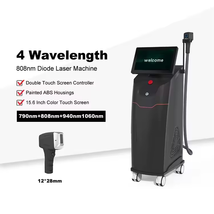 New Model 808nm Diode Laser Pain-free Hair Removal Depilation 4 Wavelength 808 790 940 1060 Ice Freezing Point 100 Million Shots Skin Smoothing Machin