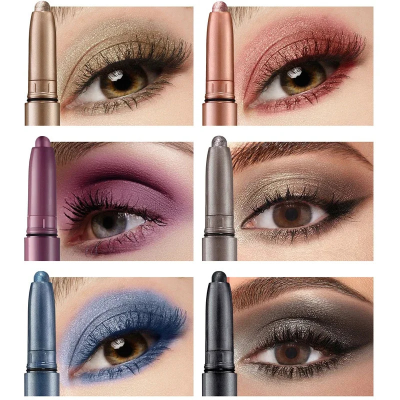 Monochrome Eye Shadow Stick Waterproof Lasting Highgloss Metallic Pearlescent Matte Eyeshadow Lying Silkworm Eyeliner Pen Makeup 241118