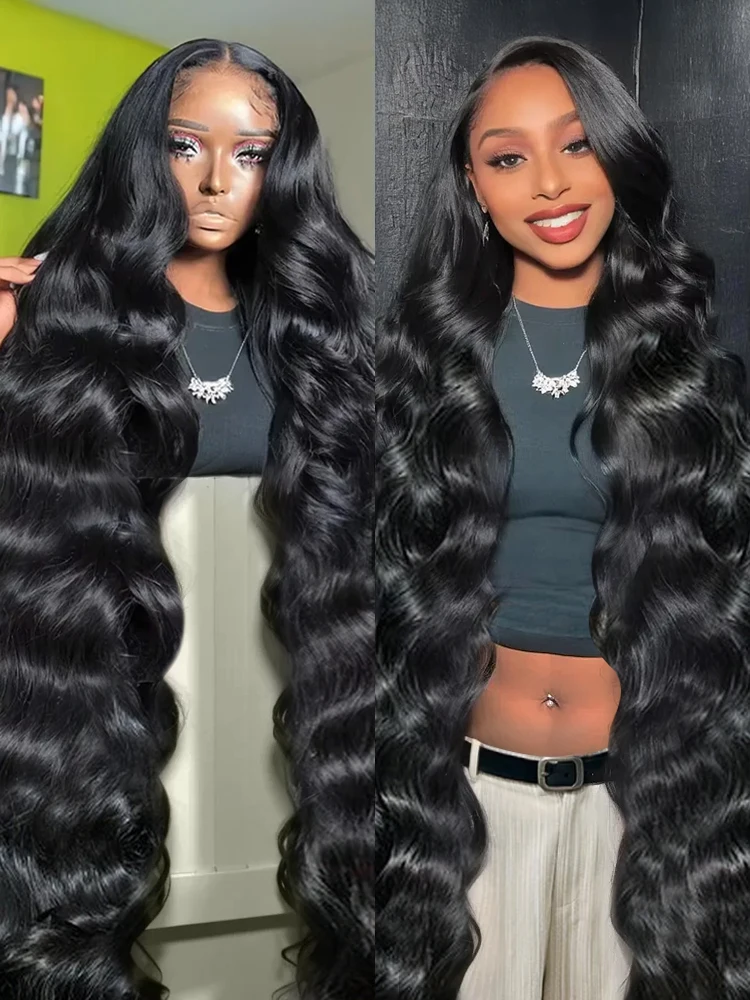 13X6 HD Transparent Lace Front Human Hair Wigs For Women Brazilian Body Wave 13x4 Lace Frontal Wigs Pre Plucked