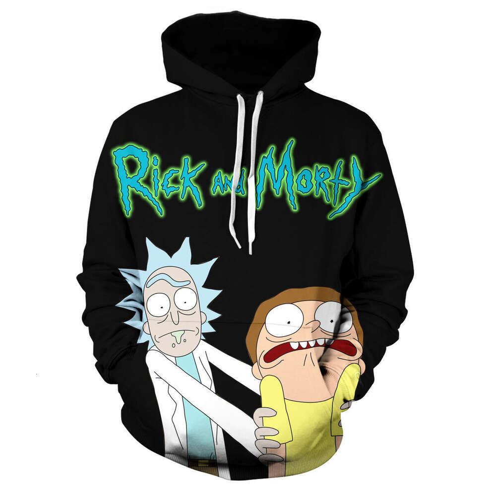 Autumn Winter Trendy Rick and Morty3D Digital Printed Casual Hoodie