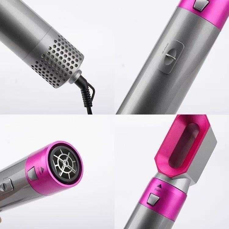 5-in-1 Curling iron Curling straight dual hair styling Fluffy comb Electric integrated blow comb negative ion hair dryer