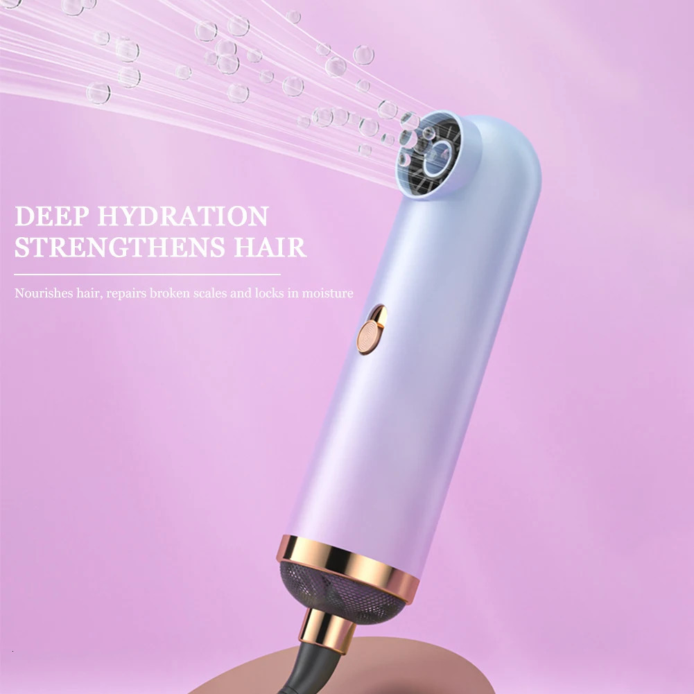 Mini Anion Blow Dryer 3 Speeds Portable Blower Drier Bladeless Hair Straightening Comb Powerful AntiWinding Personal Care 241118