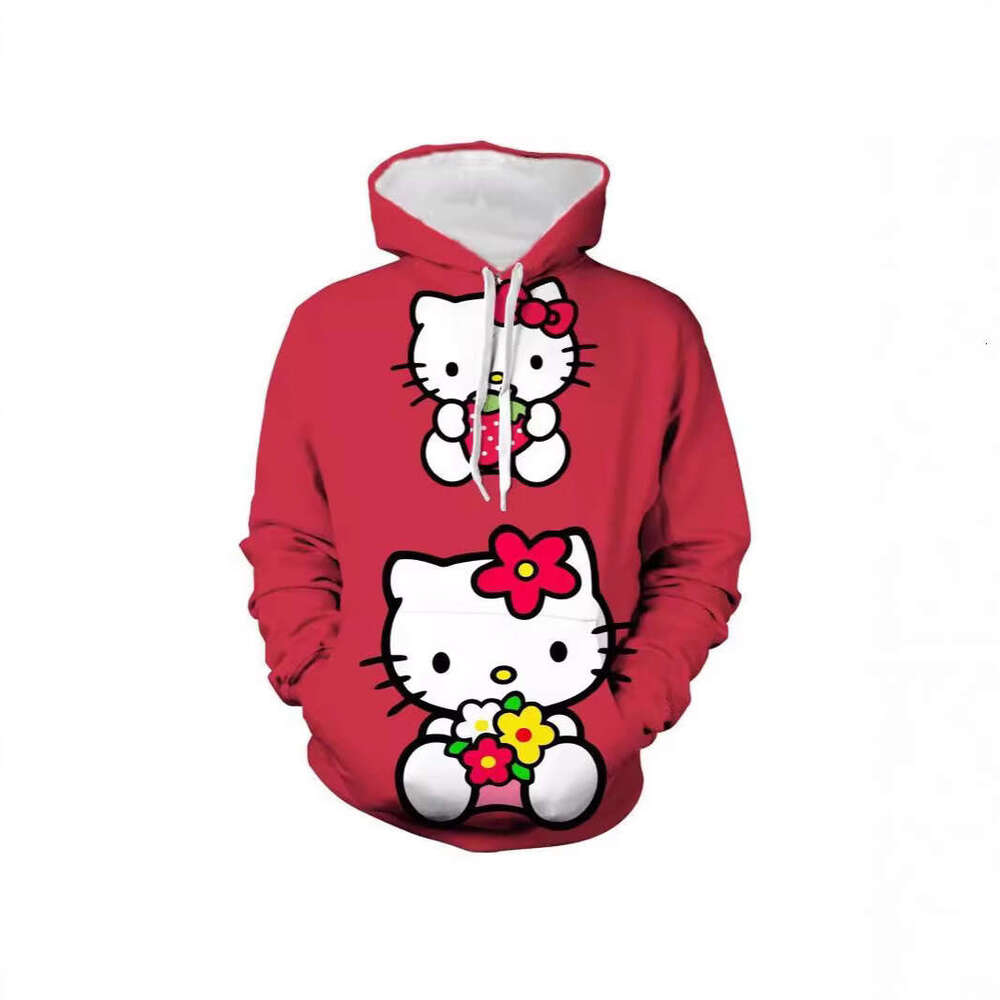 3D printed men's women's casual hooded sweatshirt for autumn and winter 2024