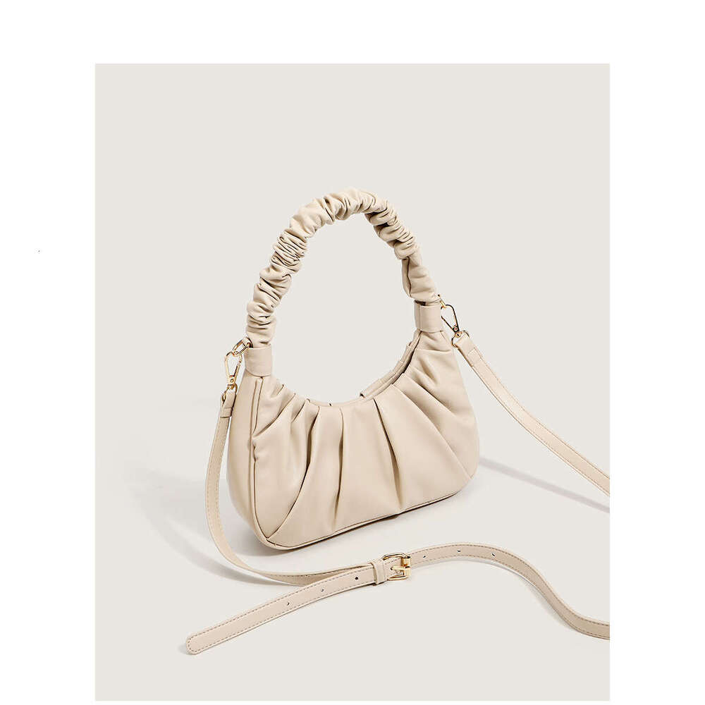 New Pleated Tote Soft Leather Clouds Dumpg Underarm Bags Summer Shoulder Crossbody Bag
