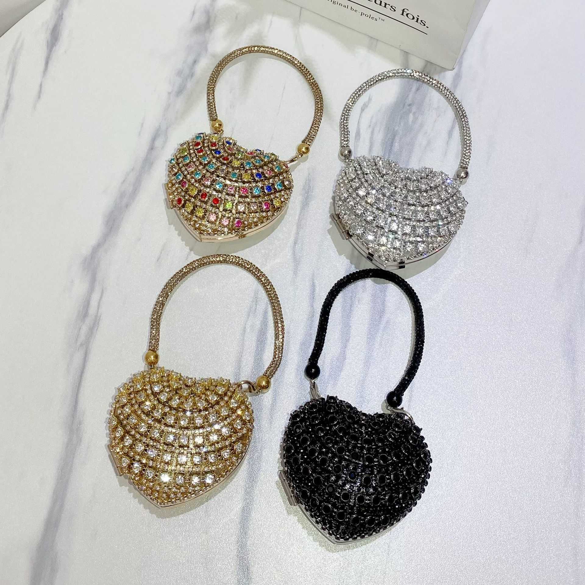 New Popular Mouth Red Envelope Love Bag Premium Mini Bag Diamond studded Fashion Simple Chain Bag 241202