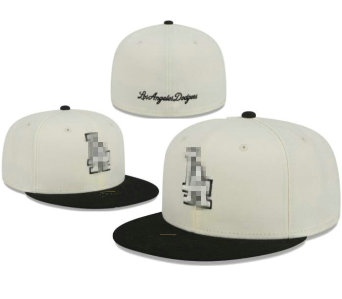 Baseball Dodgers 2024 Mens Baseball Team 2024 World Series Champions Full Closed Caps Summer Letter Bone Black Color Casual Sport Flat Fitted Hats d16