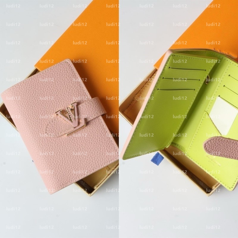 designer bag Multicolor vertical purse clea wallet Womens crossbody shoulder bag mirror quality Cowhide perforated decoration coin bag passport holder Card bag 5a