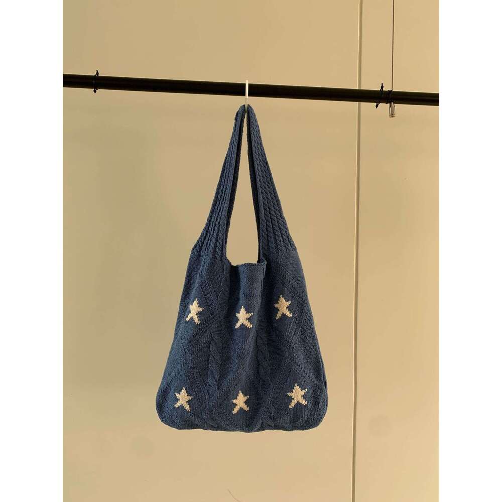 New Knitted Versatile Shoulder Women's Premium Exquisite Large Capacity Tote Bag B2