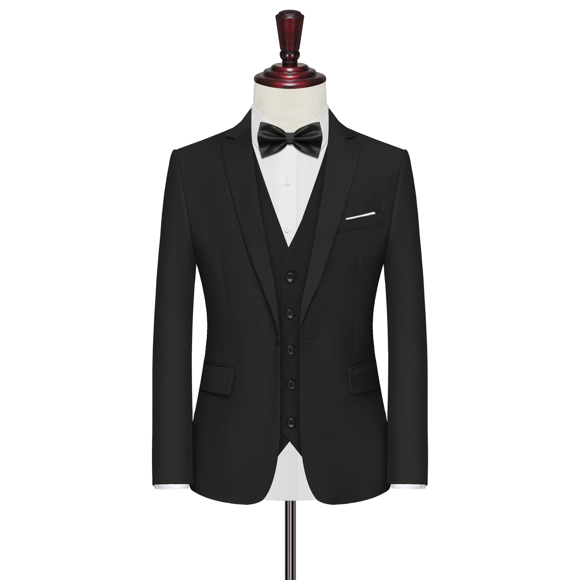 K551 Middle-Aged Men's Casual Suit Jacket - High-End Black Single Suit for Spring & Autumn