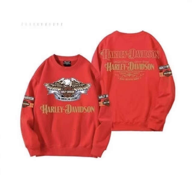 Harley heavy motorcycle 3D digital printed sweater for spring and autumn loose casual round neck sweatshirt