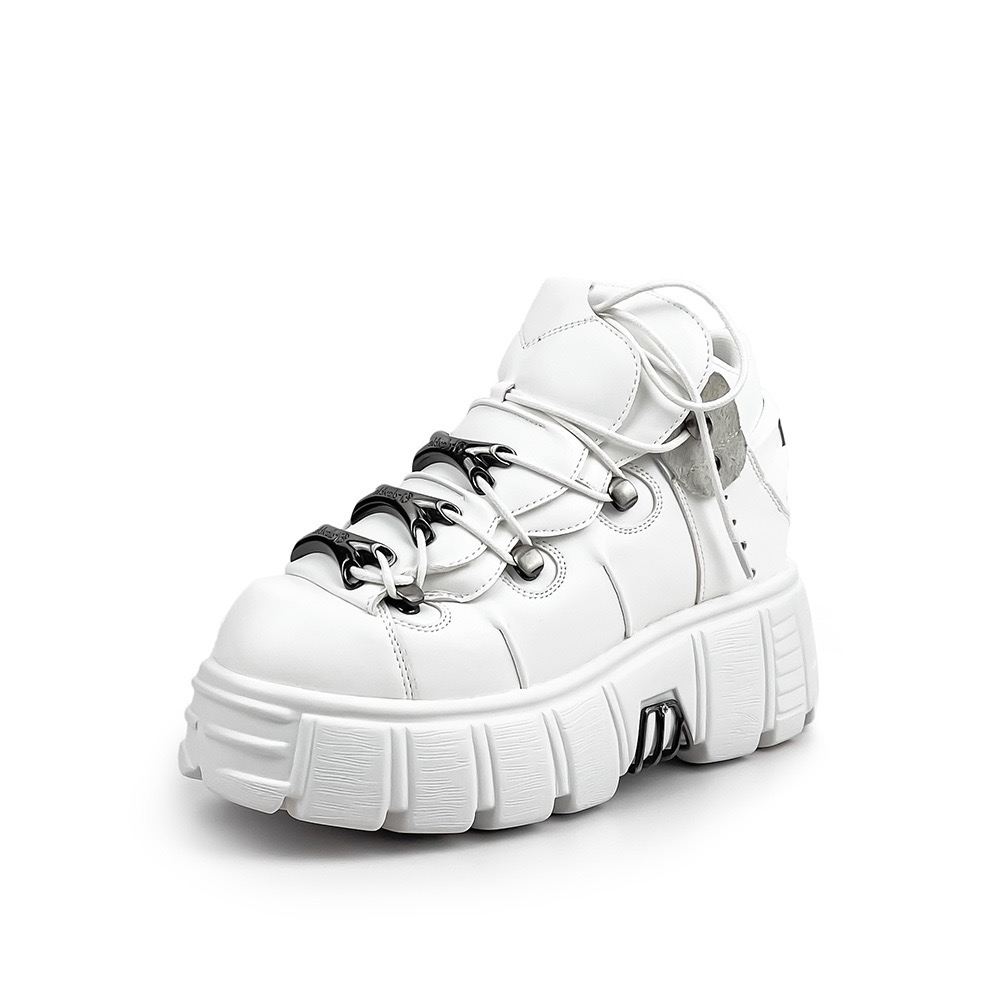 Punk Sneakers 30dec Rock 7cm Platform Woman Creepers Female Casual Flats Metal Decoration Thick Bottom Women Tennis Shoes