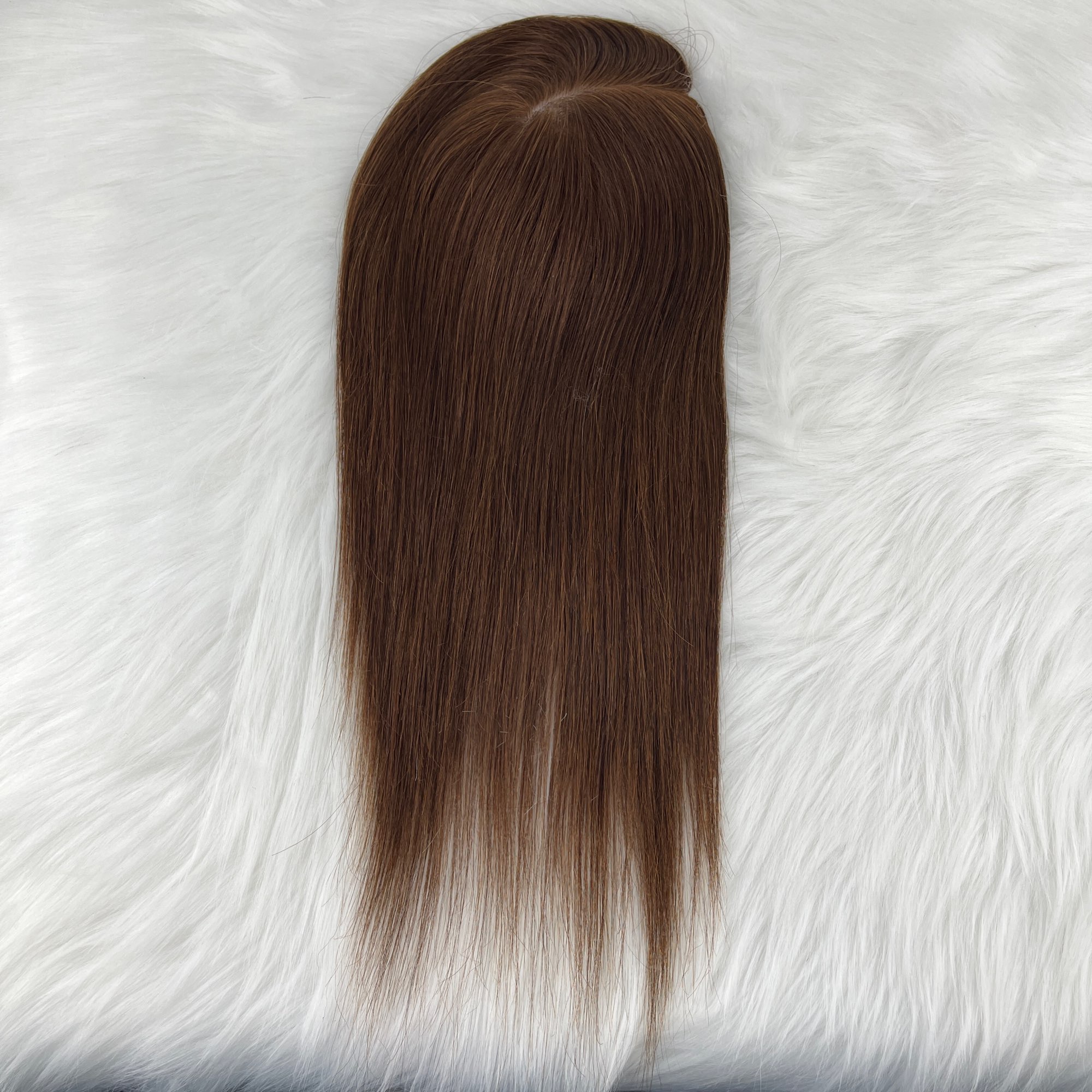 Virgin Clip In Hair Topper for Thinning Hair Natural Black Womens Human Hair silk base Topper 15X16CM Diva25