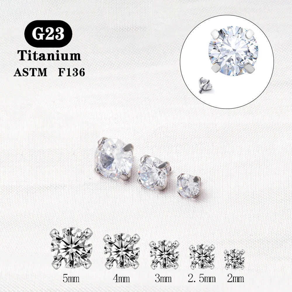 50 pieces of G23 perforated nose rings earrings lips eyebrows screw accessories female body jewelry sexy accessories 241202